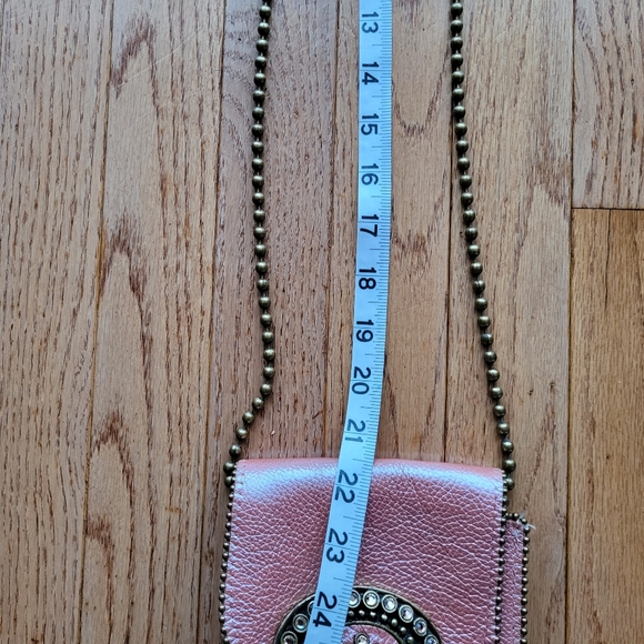 Leatherock Medallion Rhinestone Studded Chain Crossbody Purse Phone Bag - Picture 15 of 15